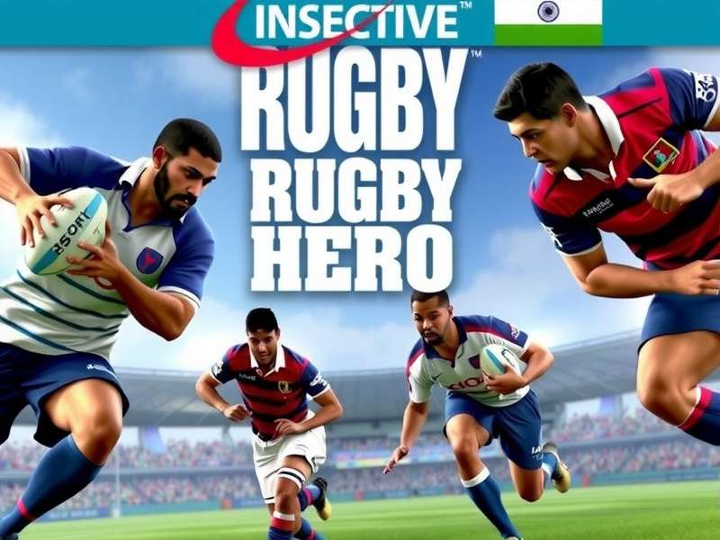 Rugby Hero India - Game Cover Rugby Hero India game cover showing Indian rugby players in action